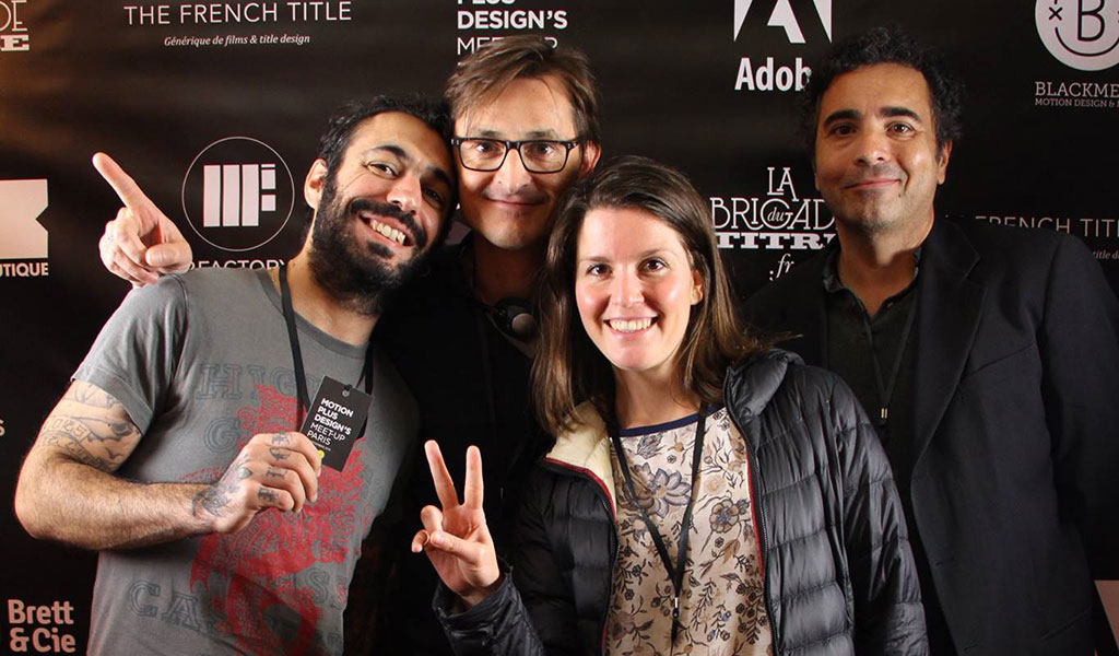At Motion Plus design 2015, with Fabio Soares, Arno Creignou, Dominique Lépine and Valérie Paillocher