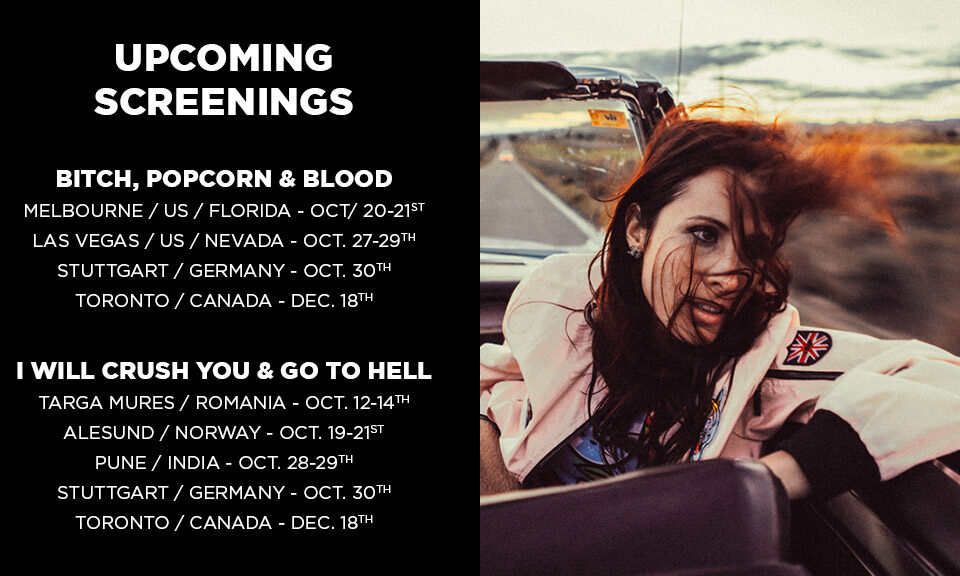 Upcoming Screenings for I Will Crush You & Go To Hell, and Bitch, Popcorn & Blood